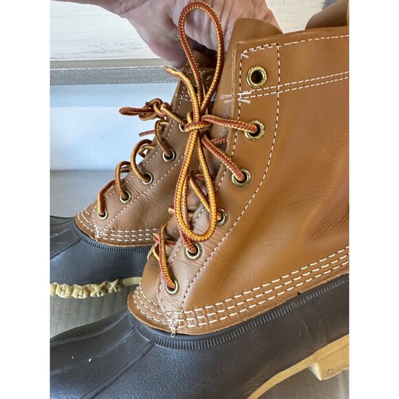 L.L. Bean Tan and Black Lace-Up Boots - Picture 4 of 7